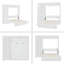 Lit escamotable mural Murphy avec tablettes, garde-robe et lumières DEL-93775174-93775175