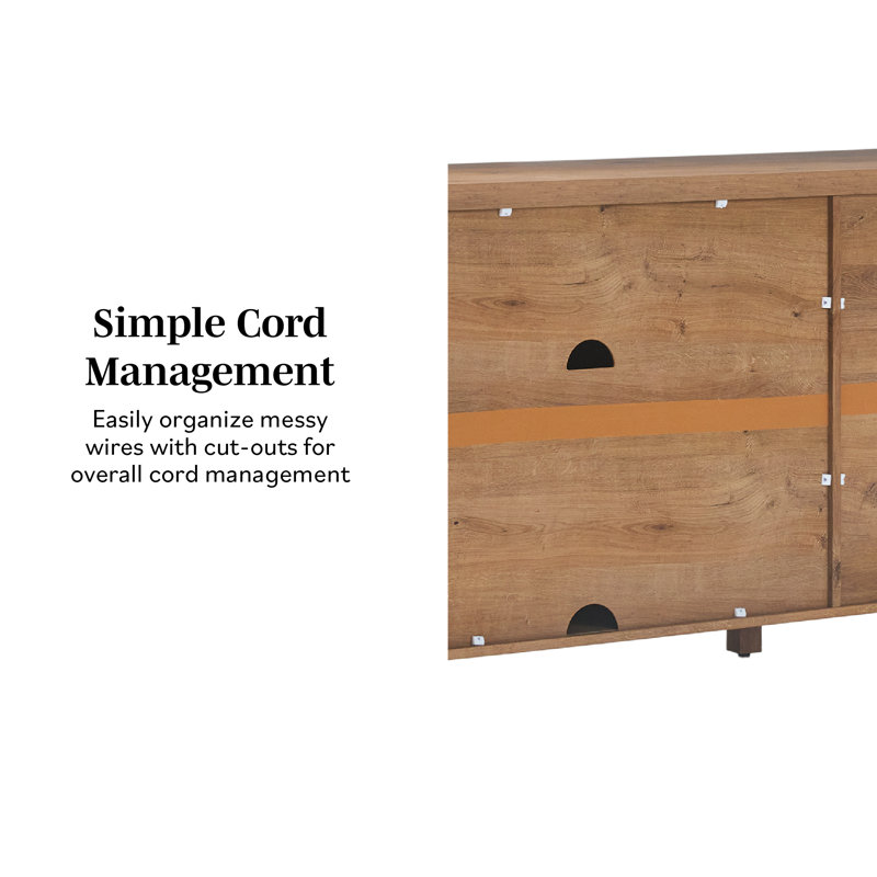 Eilisha Modern 70" Reeded Sideboard with Arched Doors