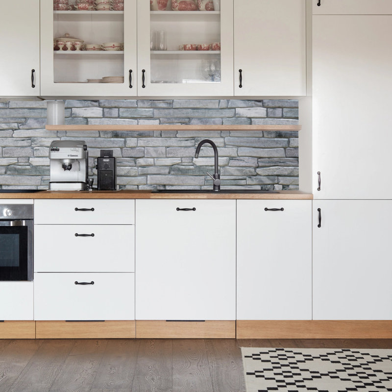 Olyphant 96 cm Wall Paneling (6-pack), Grey Rock
