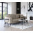 Clemintine Elle Decor Mid-Century Modern Oval Coffee Table with Brass Accents-35401494