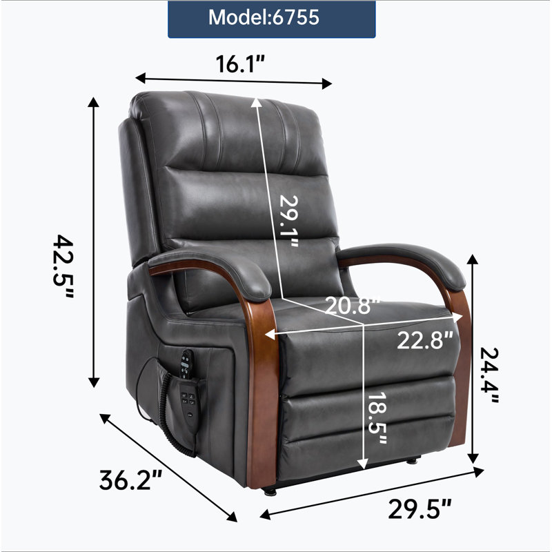 Fauteuil inclinable électrique gris Powerair