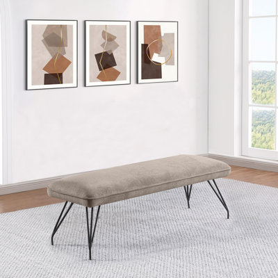 Banc de salle à manger rembourré en tissu Vestel