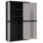 vidaXL Outdoor Storage Cabinet - Weather-Resistant Polypropylene / PP, Adjustable Shelves, Lockable, Compact Design for Garden/Balcony/Patio, Grey & Black, 38.2" x 14.6" x 33.5"-1380788546-1408195621