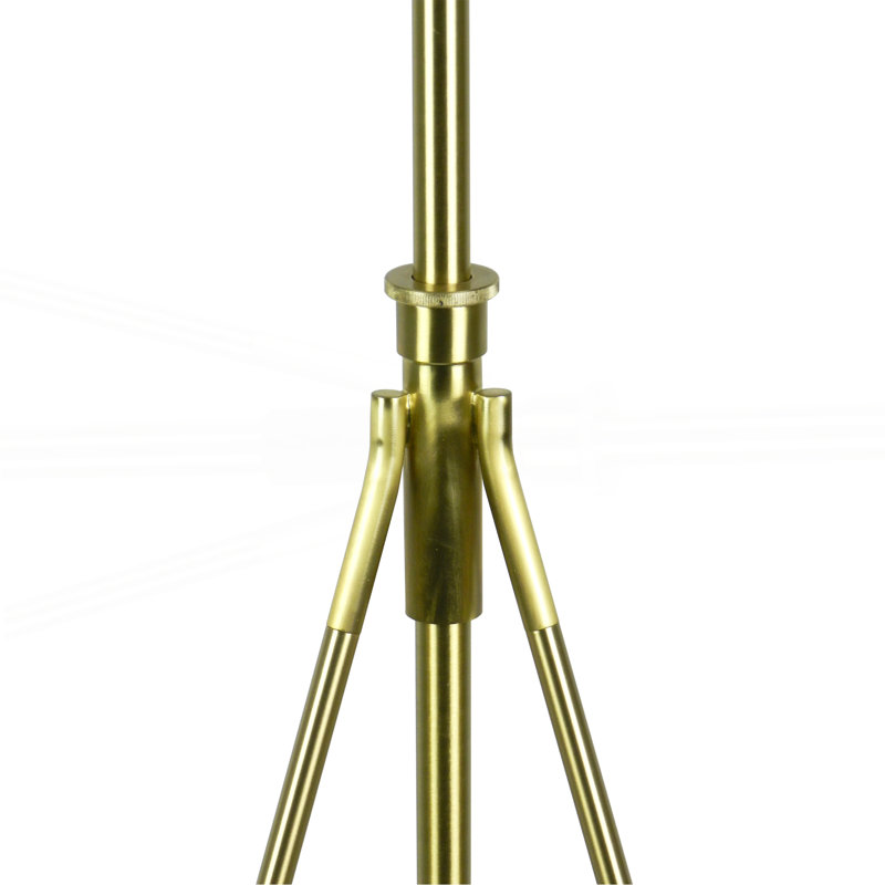 58" - 72"H Adjustable Tripod Floor w/ KD Shade, Brushed Gold
