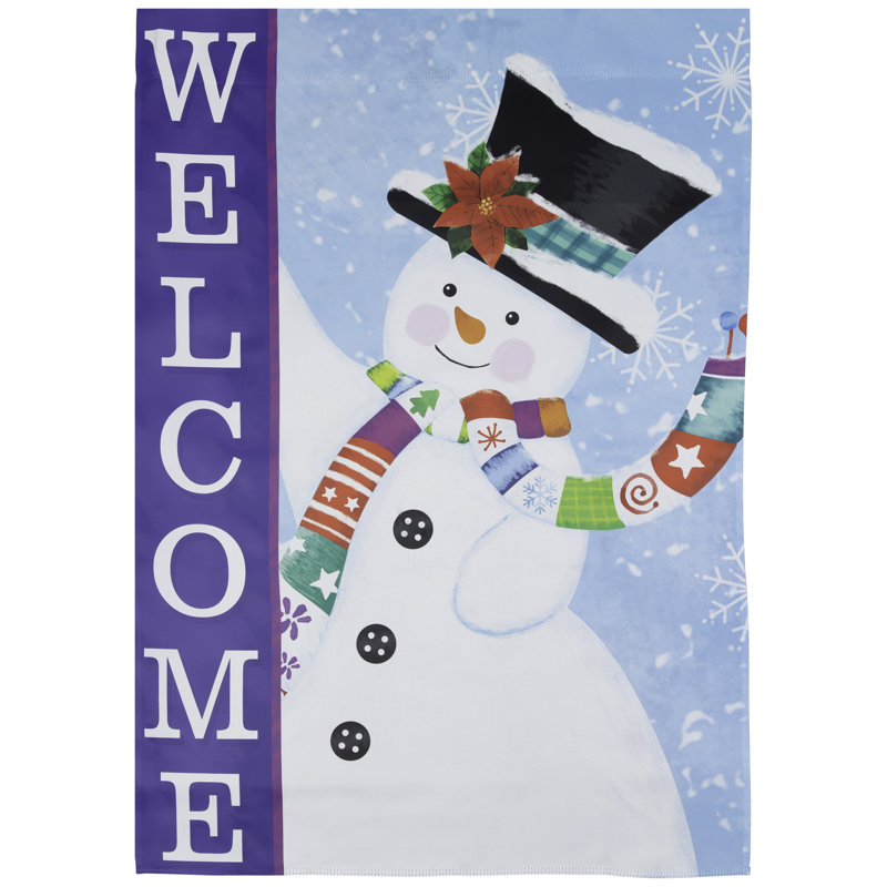 Double Sided 40'' H x 28'' W Polyester Christmas Banner