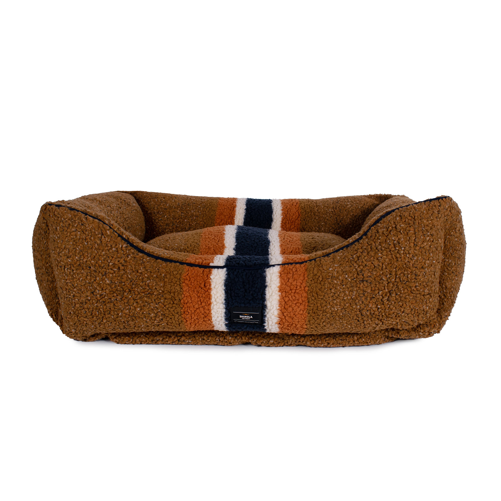 Kuddle Striped Pet Bed, Rust, Large (36" W x 27" D x 10" H)