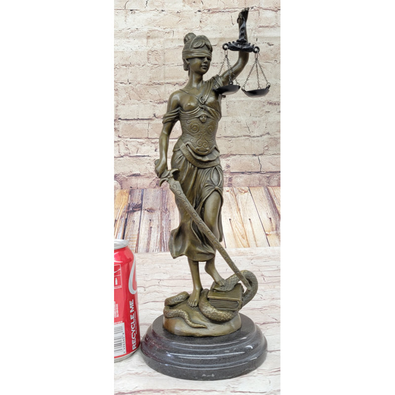 Statue de Thème de la moule «Avocat de la justice» aux yeux des moules
