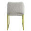 Ensemble de 2 chaises d'appoint en sherpa et en miroir doré Galdesa Teddy