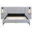 Lumières et tablettes intégrées Bed Grand lit tapissier en lin chic-1312486926-1312486924