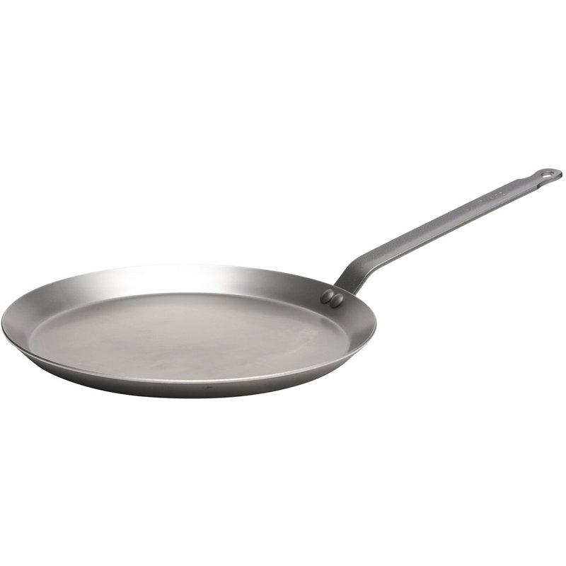 De Buyer Mineral B Round Carbon Steel Crepe/Tortilla Nonstick Pan, 12-Inch