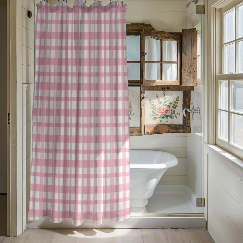 Rideau de douche Vintage Blush Vintage 172, H 74 po x l 71 po