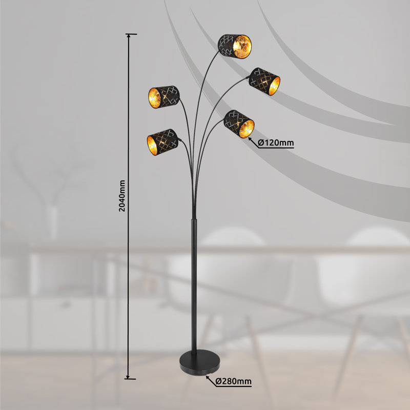 204Cm Floor Lamp In Black