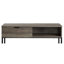 Bureau en chêne au design rustique et pieds noirs - Piètement en métal - Design élégant et durable, rangement pratique-783170527-783170521