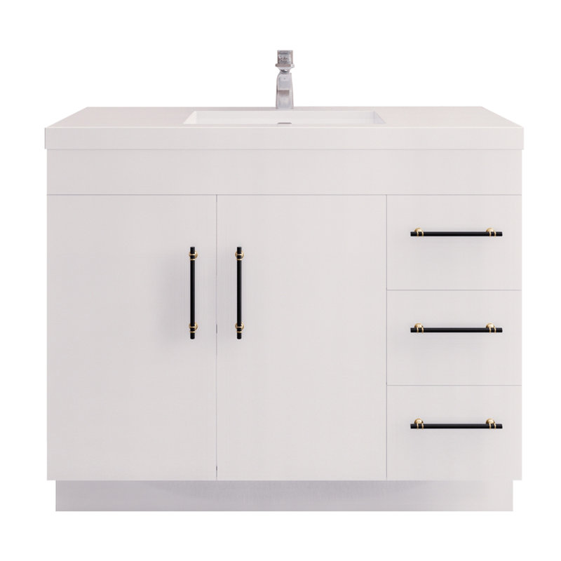 Ensemble de meuble-lavabo simple 42 po Eliza, Blanc