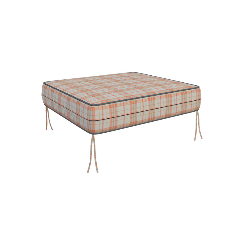 Outdoor Square Printed Cushion Cover, Decorative Cushion Sofa Cover With Piping, 5" H x 21" W x 21" D