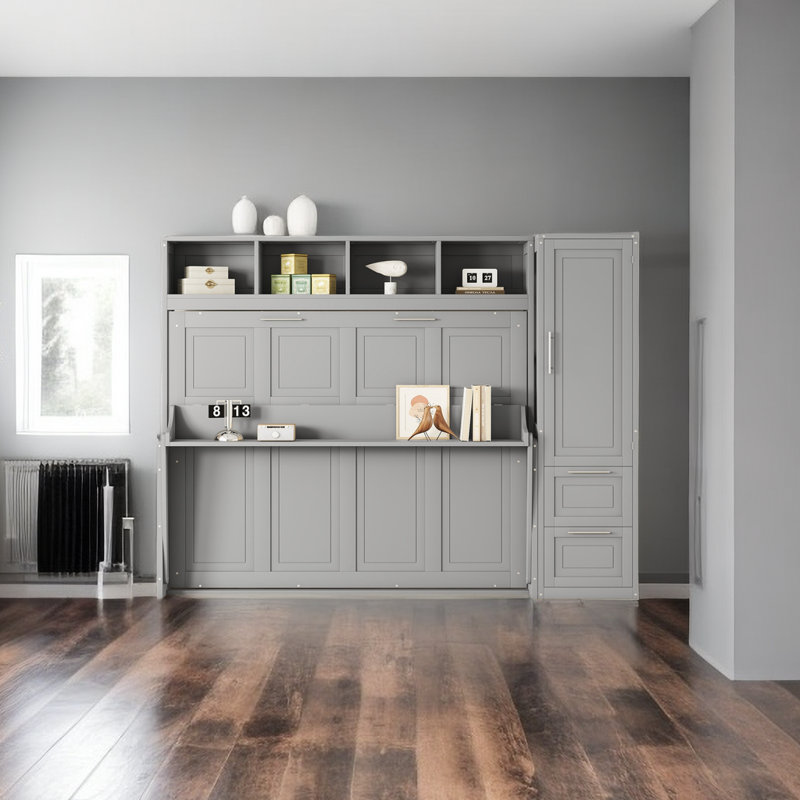 Pascalle Murphy Bed, Gray
