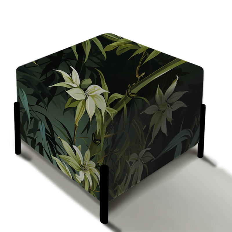 Bamboo Bliss - Repose-pieds carré oriental