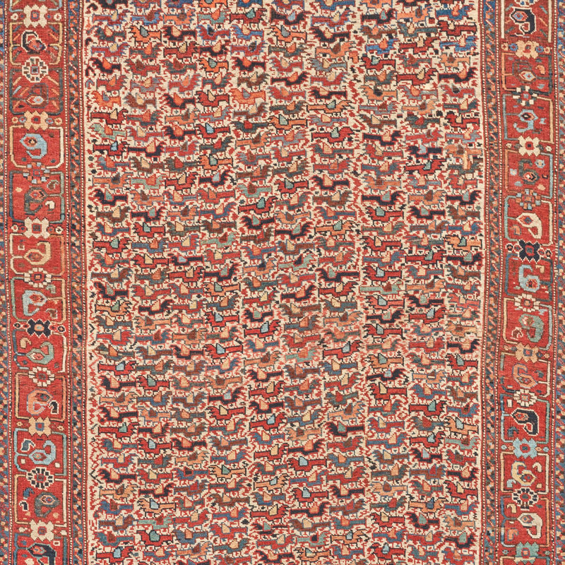 Antique One-of-a-Kind 4'2x6' Hand Knotted Area Rug