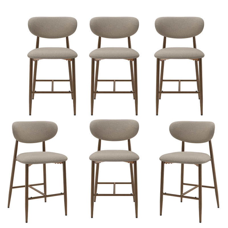 Tabouret de bar rembourré avec structure en métal massif, Chameau