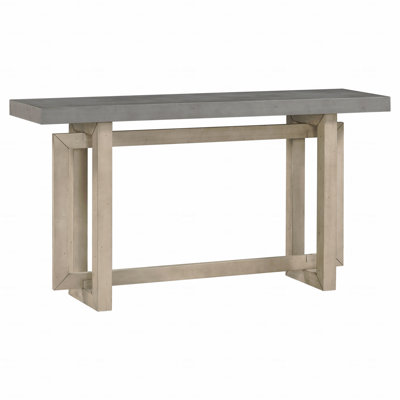 Entryway Table With Pine Veneer, Unique Triple Rectangle Design Console Table With Thick Pine Wood Legs, Extra Long Sofa Table