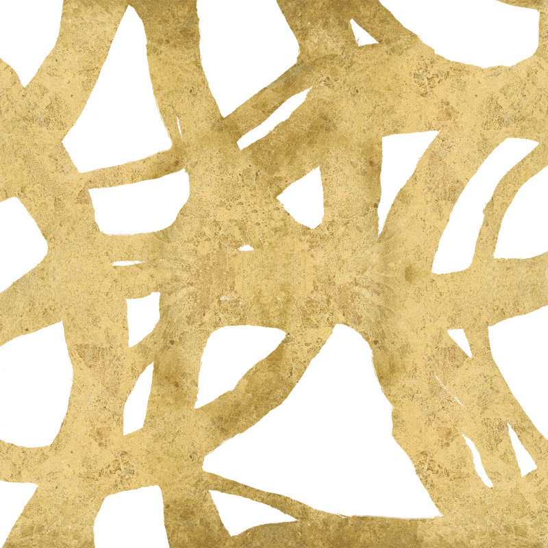 Endless Circles Front Gold II - Wrapped Canvas Painting, 122cm H x 122cm W x 3.8cm D