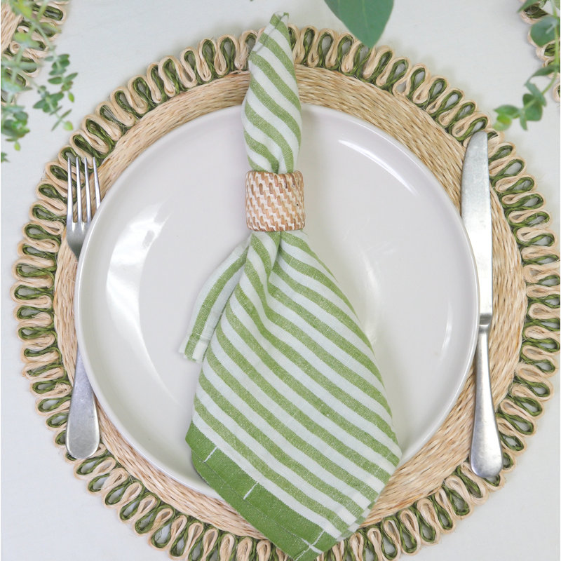 Adamsburg Linen Square Napkins, Basil