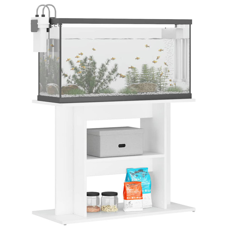 Cheryl Aquarium Stand, White, 60cm H x 80cm W x 35cm D