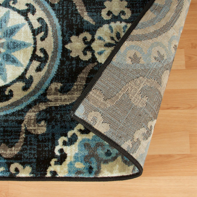 Tapis intérieur moderne à médaillons J retj Abner, Rectangle 2 pi x 3 pi