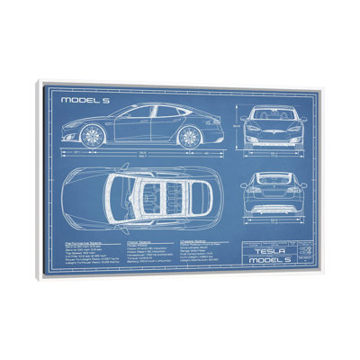 " Tesla Model S (2016-2020) Blueprint "