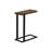  Rustic 25" Brown and Black Distressed End Table