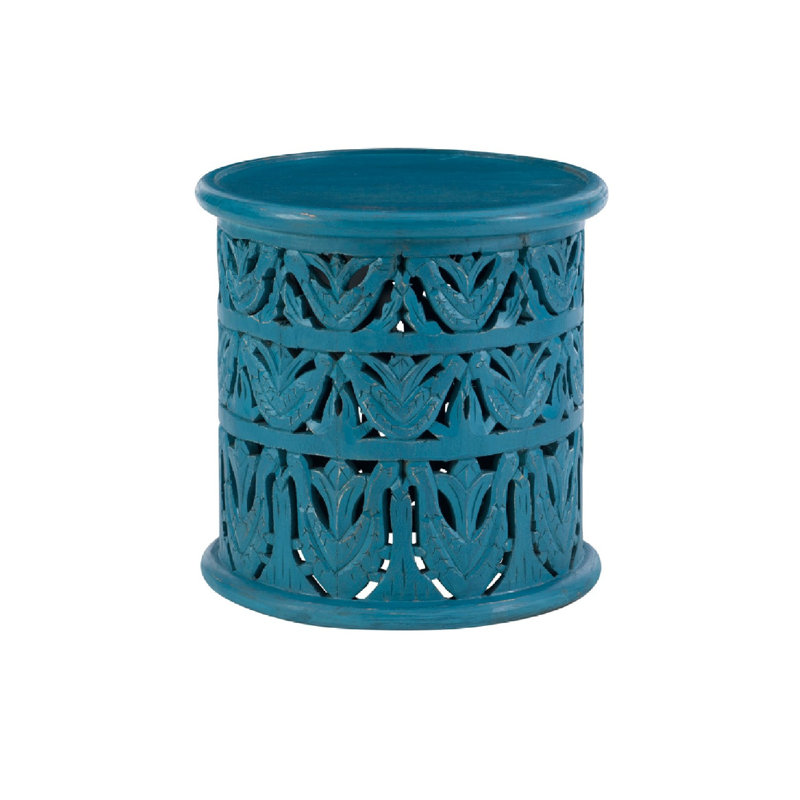 Table de bout cylindrique Eakin, Bleu
