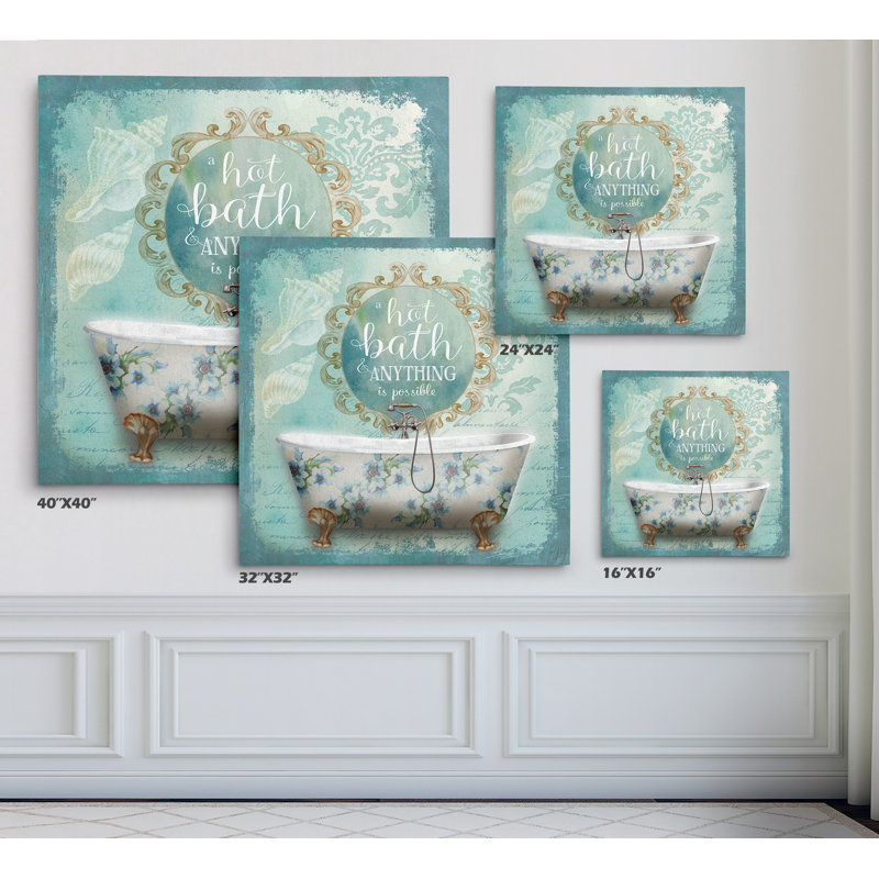 «Mirror Bath I», reproduction d'impression, H 32 po x l 32 po x P 1,5 po, Toile tendue