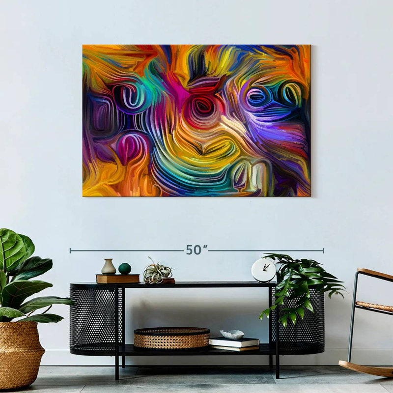 Avery Abstract Tropical Flowers, 30" H x 45" W