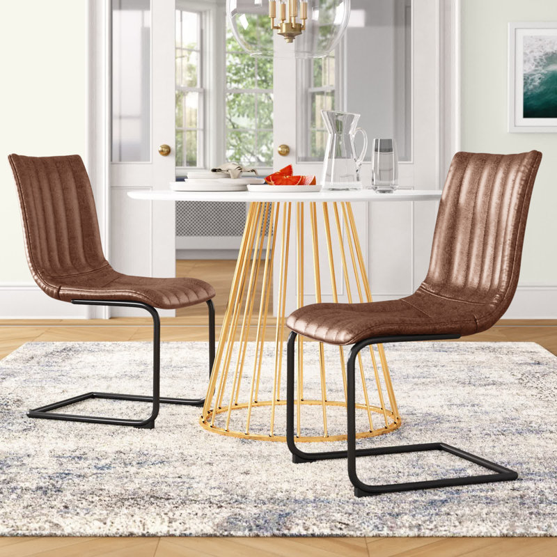 Castlehaven Upholstered Dining Chair, Brown, Brown