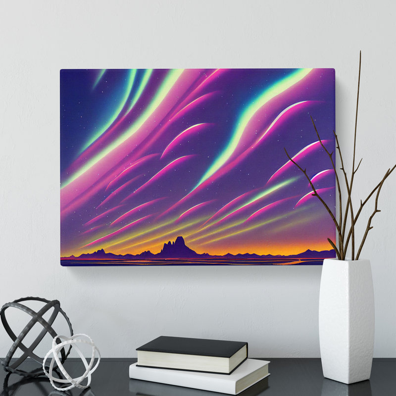 Radiant Aurora Borealis - Wrapped Canvas Print, 40cm H x 60cm W x 3cm D