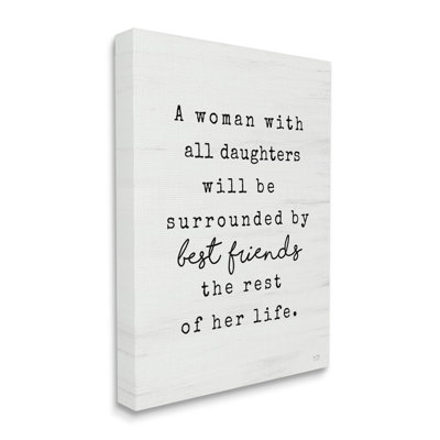 «Woman with All Daughters Loves Family» par Lux + Me Designs - Art textuel