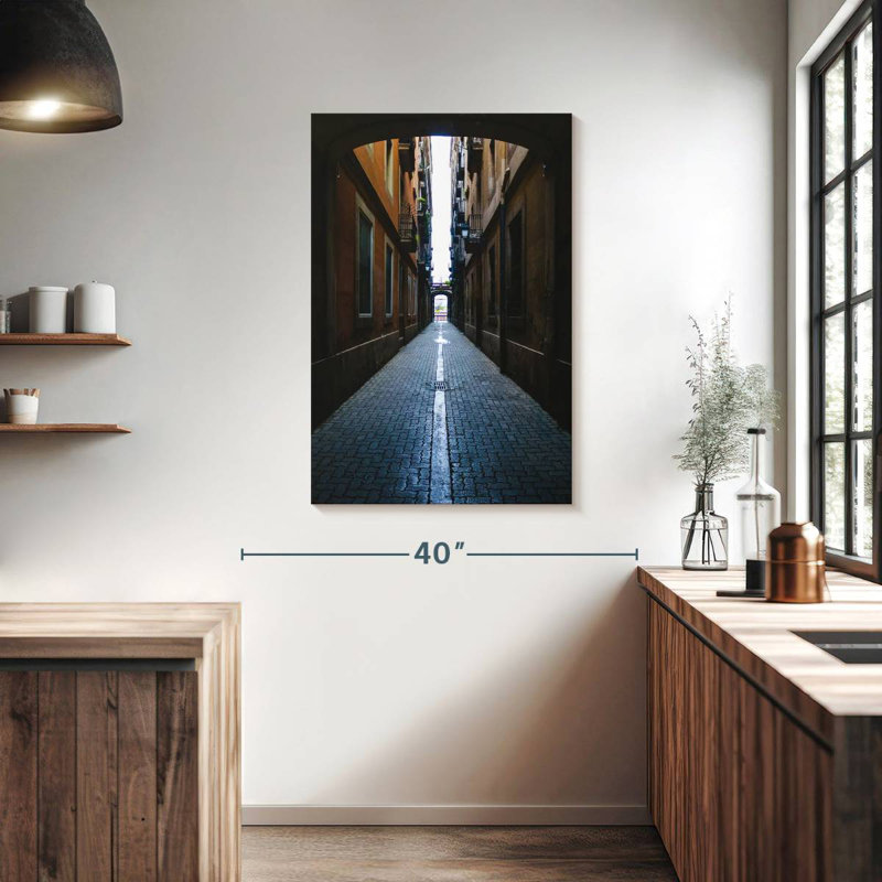 Rue Sirci gothique de Barcelone, H 39 po x l 26 po