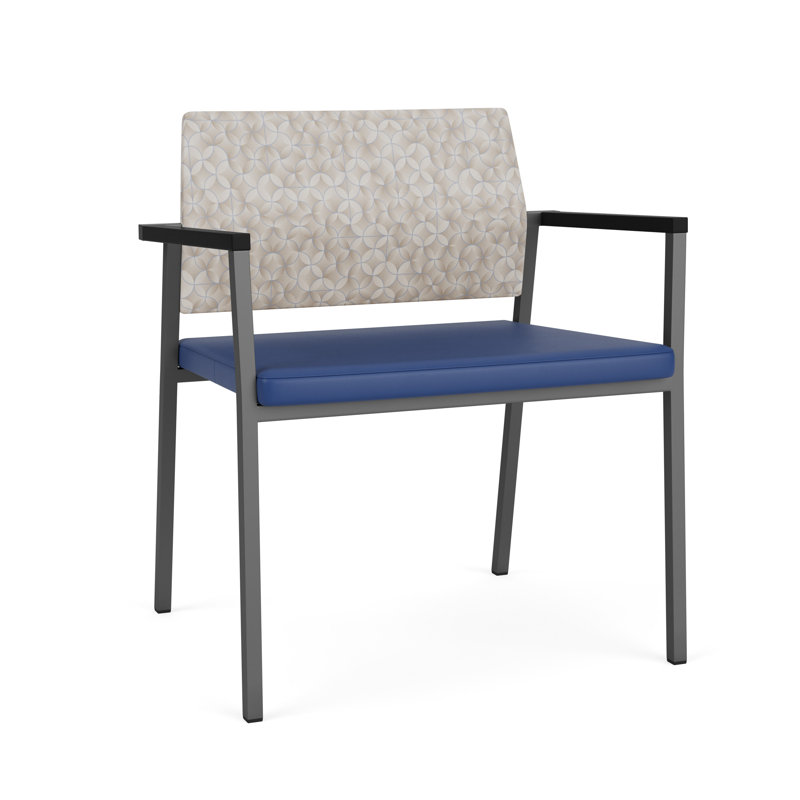Fauteuil de réception Avon Rx, Kaléidoscope en vinyle Iceberg / vinyle Sentry, Gris anthracite