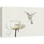 Animaux, colibri vole sur une fleur d'œillet blanc sur toile-93629122-93629117