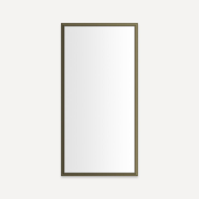 Main Line Full Length Mirror with Rosemont Frame, 29.88" H x 15.13" W, Vintage Brass