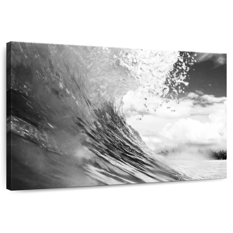 Gillard Monochrome Sea Wave, 16" H x 24" W