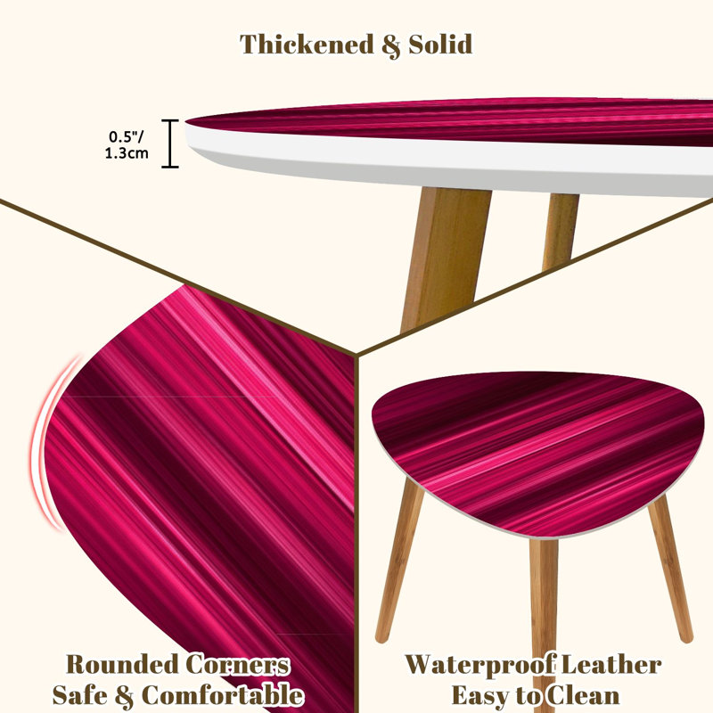 Ensemble de 2 tables basses gigognes Triangle