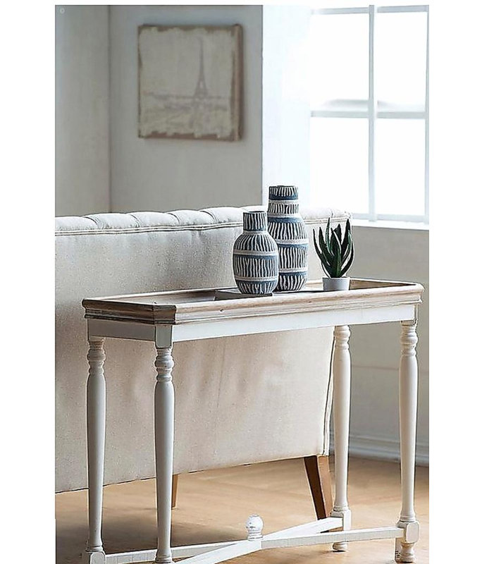 42 po x 14 po x 30 po, version étroite avec table Alcott, console et table de bar