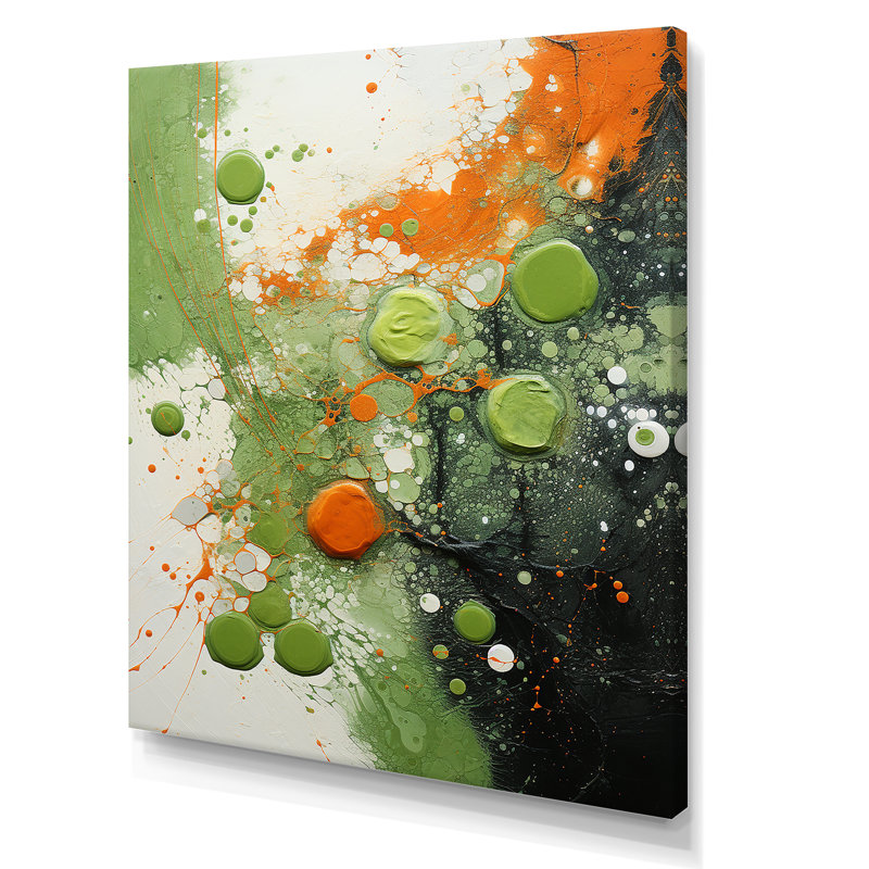 Vert et jaune abstrait avocat III - fruits, art mural, H 20 po x l 12 po x P 1 po