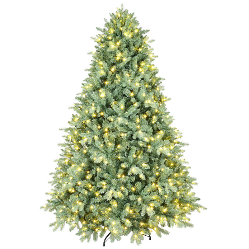 Arbre de Noël automatique bleu PE / PVC avec support en métal, 6'