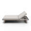 Chaise longue longue inclinable en teck de 78,75 po avec coussins-67081839-75676056