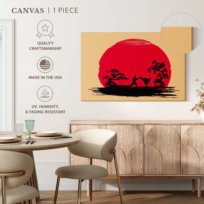 Karate Sunset, 16" H x 24" W