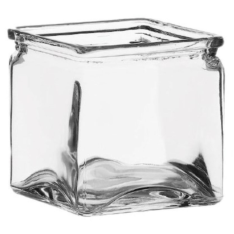 Hayven Glass Table Vase, 4.75" H x 4.75" W x 4.75" D