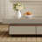 Simple rotating square stone slab coffee table