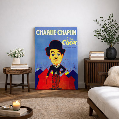 Charlie Chaplin The Circus Film Poster Artwork, Vintage Silent Comedy Movie Pictures, Framed Canvas Giclee Print Wall Art